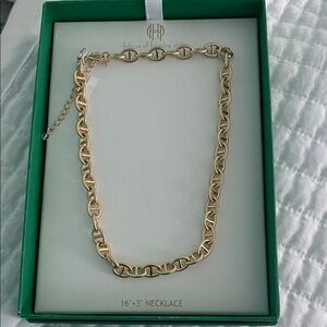 House of Harlow 1960 Polished Gold Link Necklace